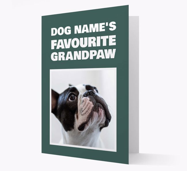 'Favourite Grandpaw' - Personalised {breedFullName} Card